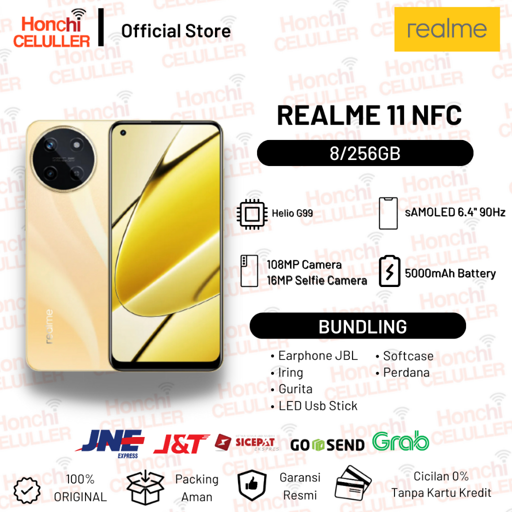 Realme 11 NFC 4G 8/256GB Garansi Resmi Realme Indonesia Original Giá 2,499,000 Đồng*Miễn phí vận chuyển