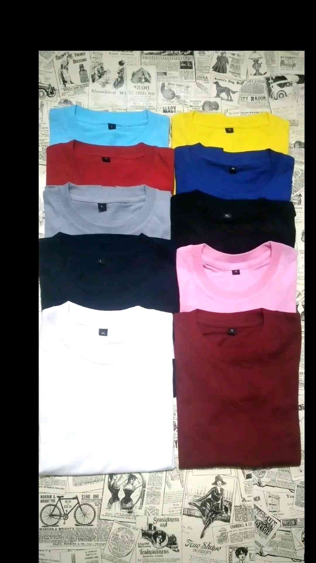 Kaos Anak Polos Lengan Pendek/Atasan Polos Anak Cotton Combed 30s/Baju Kaos Polos Usia 1-10 Tahun