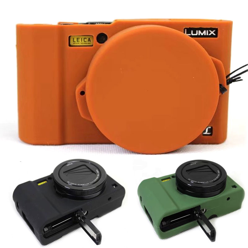 Bảo vệ thân đẹp Bìa trường hợp đối với Panasonic Lumix LX10 silicon mềm Túi máy ảnh cho Panasonic Lumix L-X10 với ruer Nắp đậy ống kính