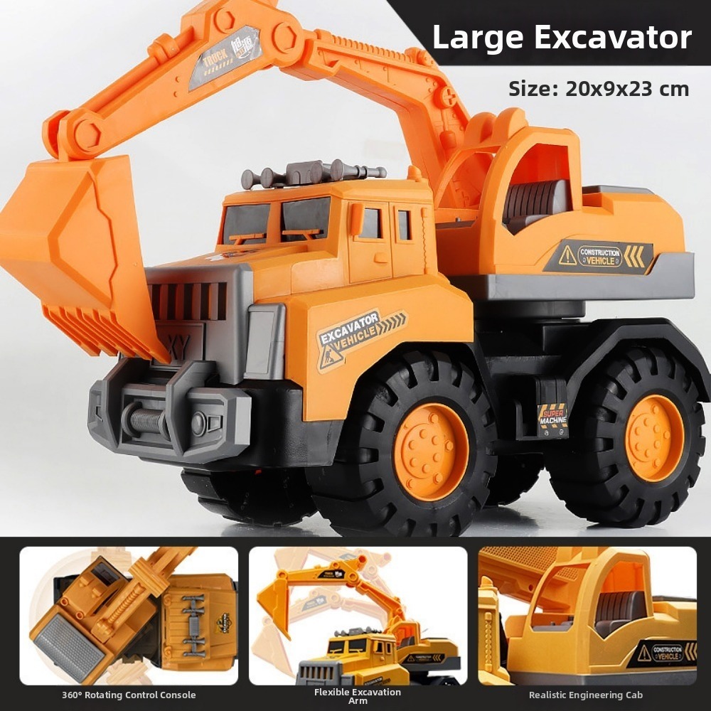 YEWANG326 Chống va đập Đồ chơi xe vận tải kỹ thuật Nhựa Bộ sưu tập quà tặng cho trẻ em Mô hình đúc  loại Chất lượng cao 4 Kiểu Dáng Mô hình xe tải cần cẩu dành cho bé trai - 4
