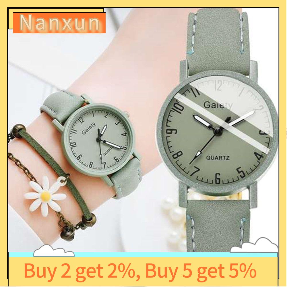 NWSJ Thời trang Da Nữ Bộ đồng hồ đeo tay Đồng hồ đeo tay Đồng hồ nữ Quartz