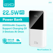 EYD 20000mAh Fast Charging Power Bank for Apple/Android