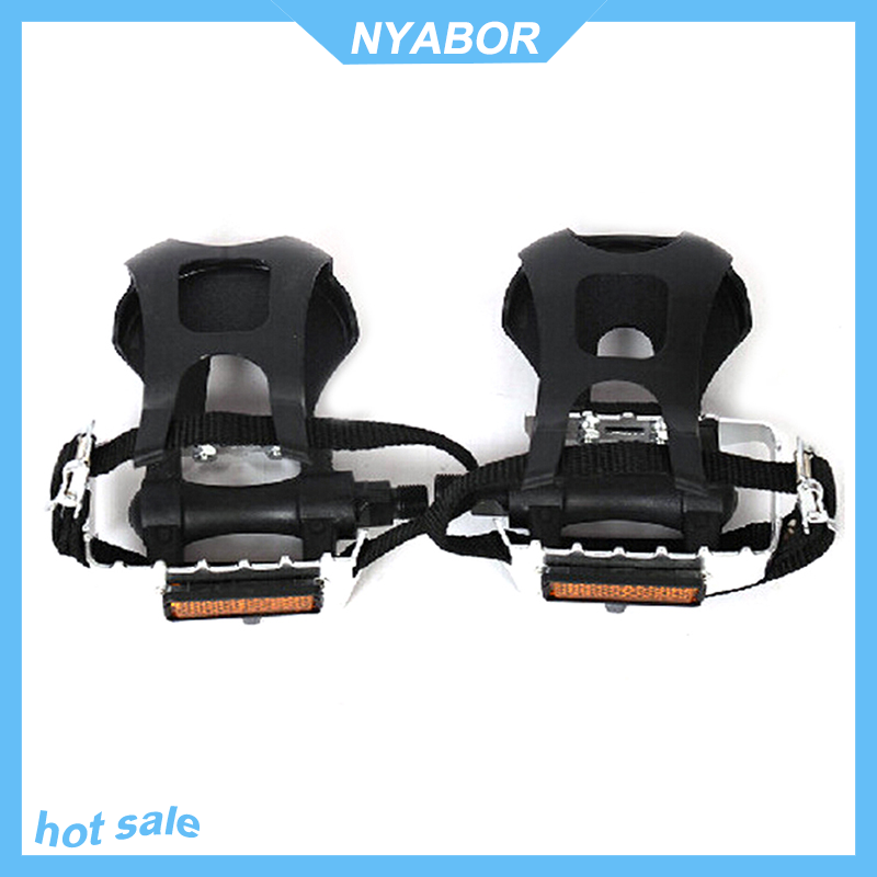 NYABOR Bánh xe đạp xe đạp đi xe đạp pedal Toe dây đai chân Clip dây đai ràng buộc