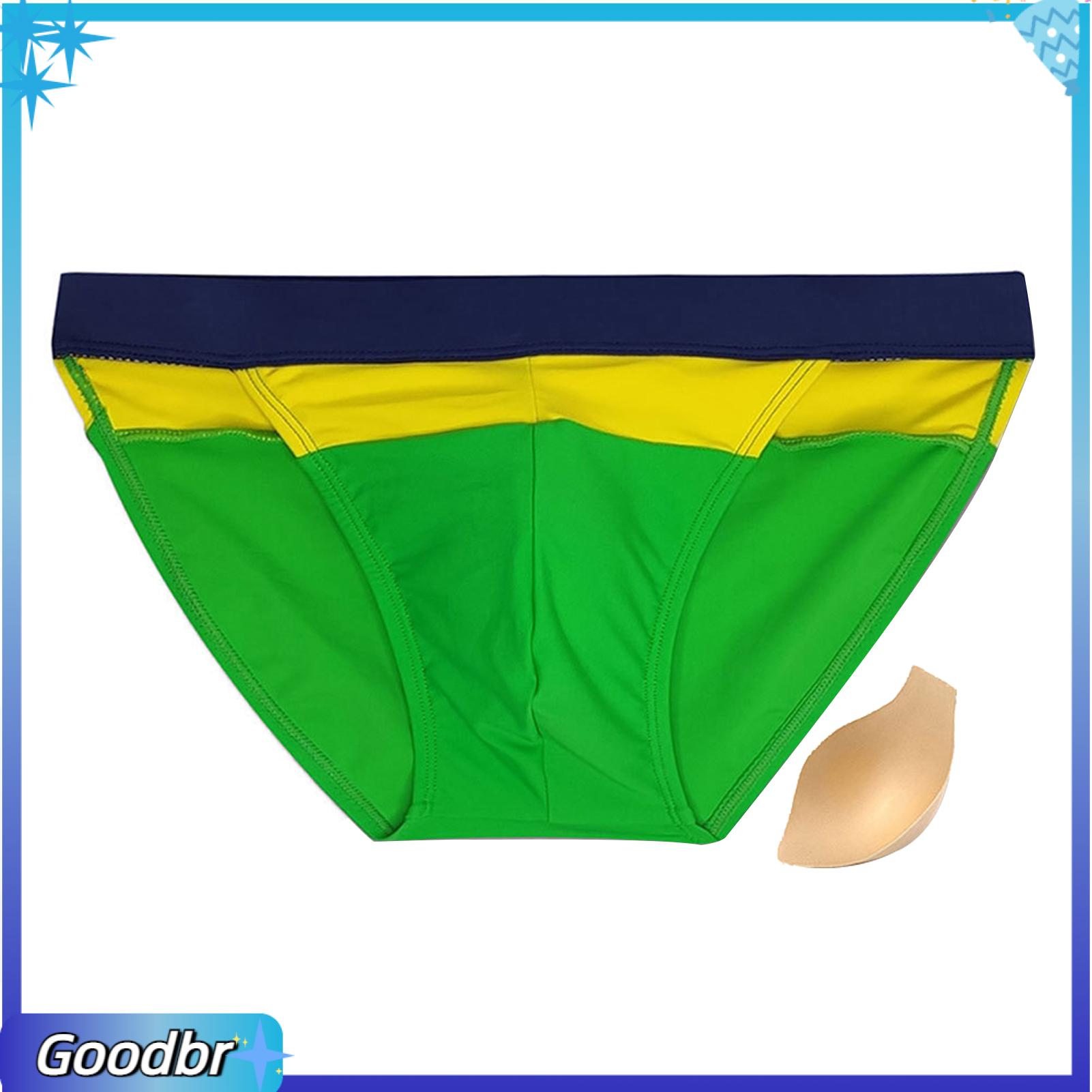 Goodbro Quần đùi chạy bộ Cho Bơi Người Đàn Ông Quần bơi Người Đàn Ông Của Màu Khối Quần bơi Với Độn Cup Và Xẻ Bên Hông Nhanh Chóng Làm Khô Và Thoáng Khí Quần bơi