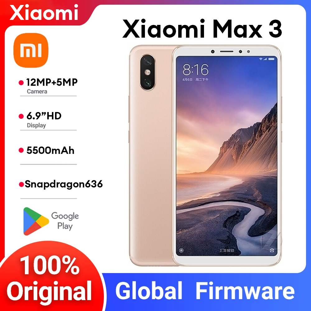 Xiaomi Mi Max 3 64Gb 4G Ram 5500Mah Battery Ai Face Unlock Local