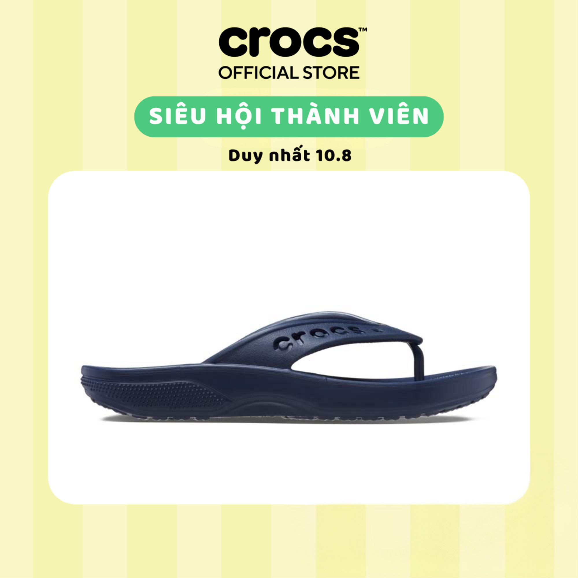 [SẢN PHẨM ĐỘC QUYỀN] Dép xỏ ngón Unisex Crocs Baya II - Navy - 208192-410
