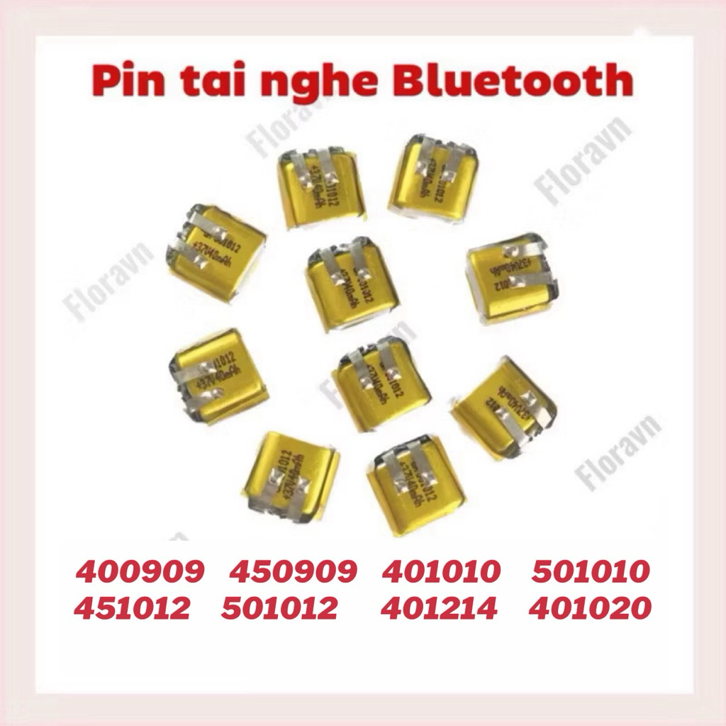 Combo 10 viên pin tai nghe Bluetooth 400909 401010 451012 501010 501012 501015. Hàng chất lượng cao