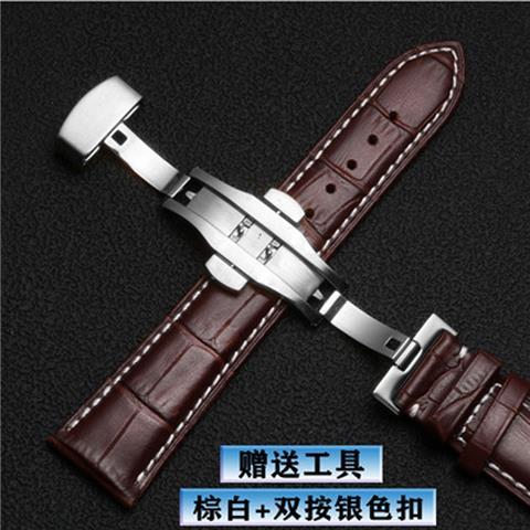 Thụy Sĩ đồng hồ phong cách quân đội VICKERS Victorinox Đồng hồ dây da bướm Clasp nam giới và phụ nữ 