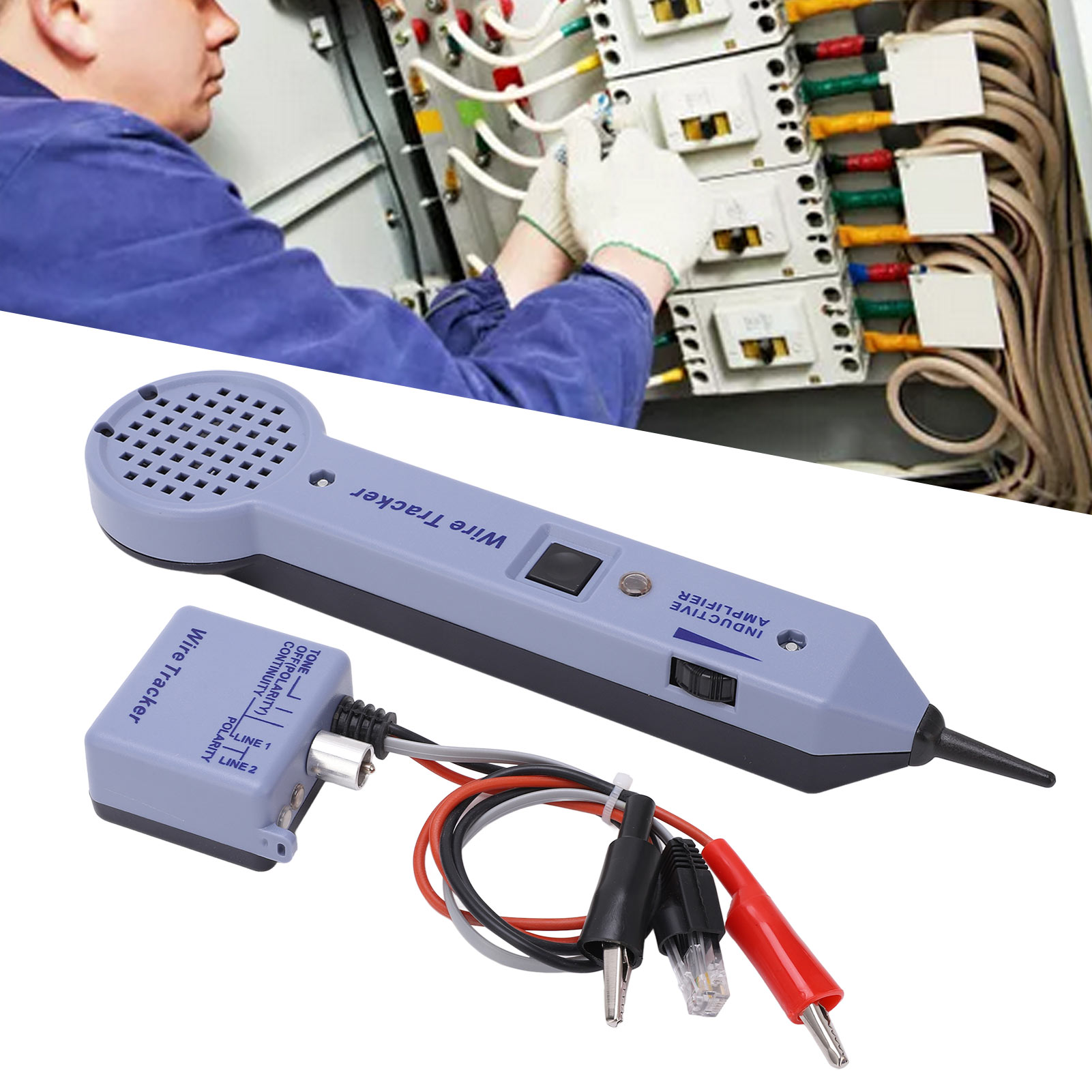 Tone Generator & Probe Kit – Wire Tracer Electrical Circuit Tester, 200EP Cable Toner With Adjustable Volume, For Network Cable Collation And Line Tracking (Batteries Not Included)