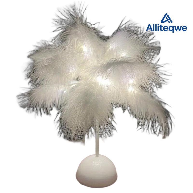 Table Lamp Warm White Light Tree Style Lampshade LED Lighting for Wedding Decor&amp Birthday Gifts Home Decoration