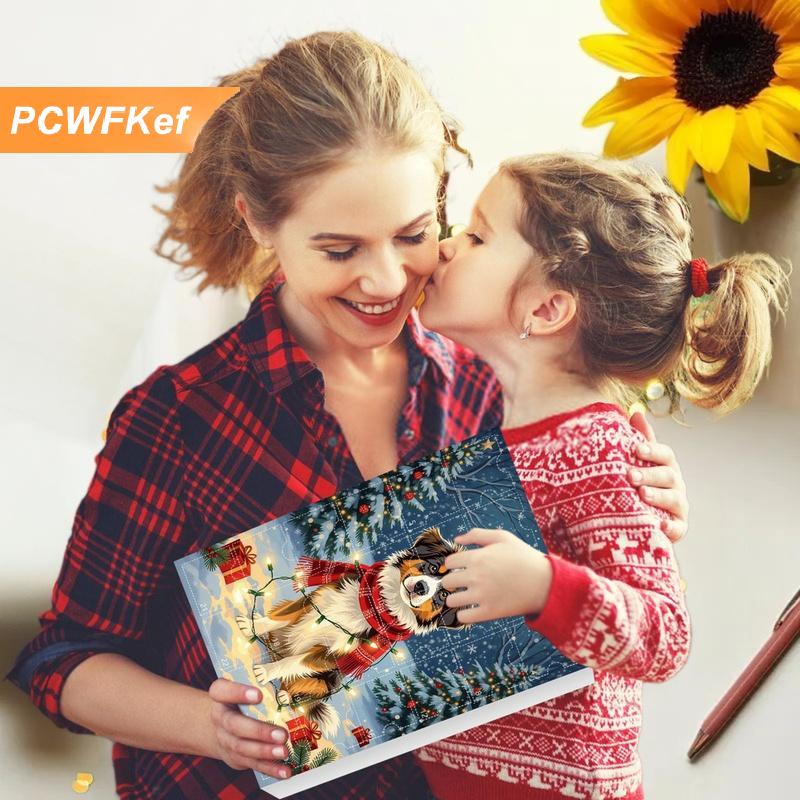 【PCWFKef】 จี้อะคริลิครูปลูกสุนัขทำจากอะคริลิค2D ปฏิทินนับถอยหลัง24วันเสน่ห์ของสุนัขสำหรับตกแต่งต้นคริสต์มาส ราคา 215 บาท*ส่งฟรี