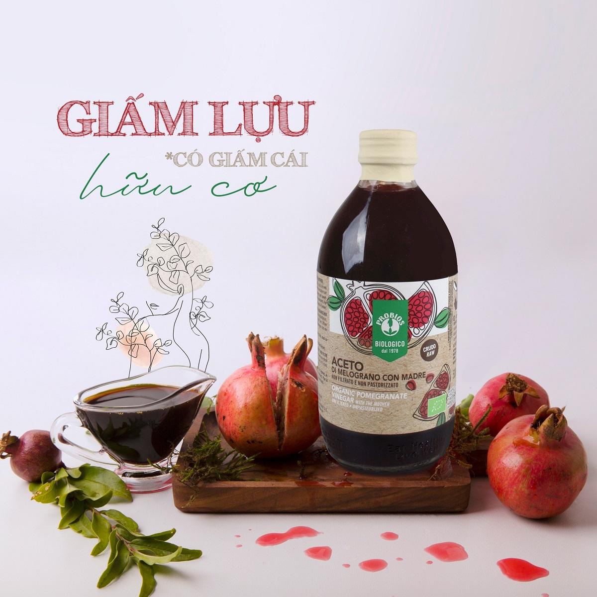 Giấm Lựu hữu cơ ProBios chai 500ml - Chính ngạch từ Ý