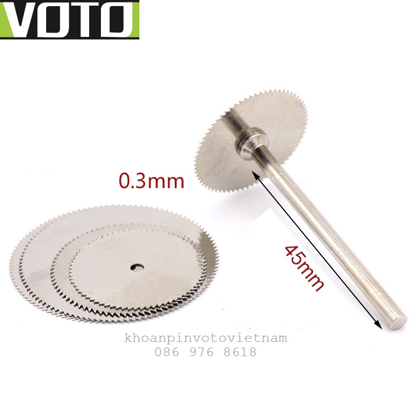 Lưỡi cắt, đĩa cắt mini, cán 3mm đa năng dùng cho máy khoan cầm tay Voto (lẻ size)