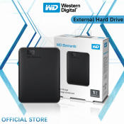 WD Elements 1TB/2TB Portable Hard Drive - Simple, Fast, Reliable