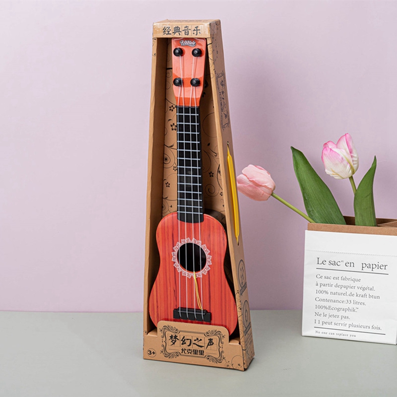 Children'S Simulation Music Guitar Instrument Mini Four Strings Can Be Played for Early Education