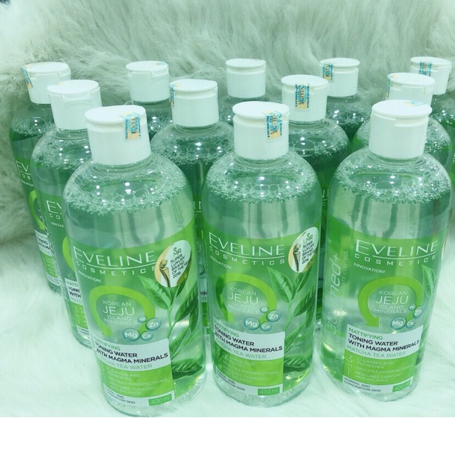 Chính hãng Nước hoa hồng kiềm dầu với khoáng chất magma đảo Jeju Facemed Eveline 400ml