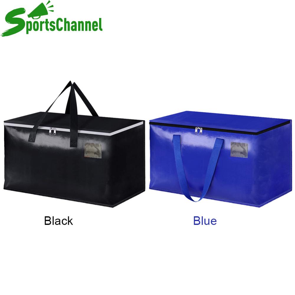Hộp di chuyển 90L có khóa kéo & tay cầm túi lưu trữ chịu lực cao lưu trữ Totes tiết kiệm không gian để đóng gói & lưu trữ di chuyển