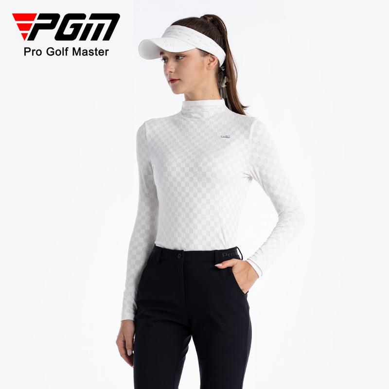 PGM Golf Clothing Womens Long Sleeved T-shirt Bottom Tennis Outdoor Sports Breathable Autumn and Spring Women High Neck Top Soft and Comfortable ราคา 673 บาท*ส่งฟรี