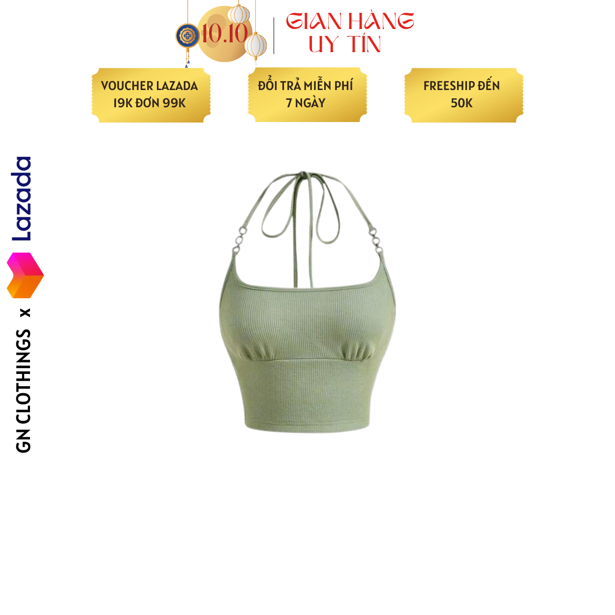 Áo hai dây nữ cao cấp SK712 GN Clothings Kiểu lộ lưng, Chuỗi, Vải dệt kim cao cấp