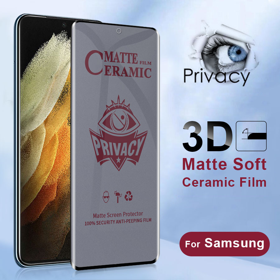 Kính cường lực dẻo Full màn cho Samsung Galaxy S25 Ultra S24 Ultra S23 Ultra S22 S21 S20 Ultra Note 20 10 9 8 S10 S9 S8 Plus Phim bảo vệ màn hình