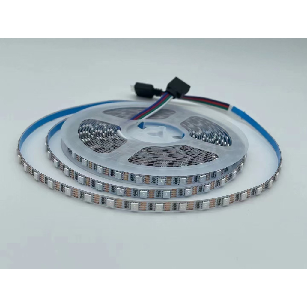 Dây LED 5V 2835 đơn sắc RGB. Có sẵn keo dán khách hàng mua về tự đấu nối nguồn.