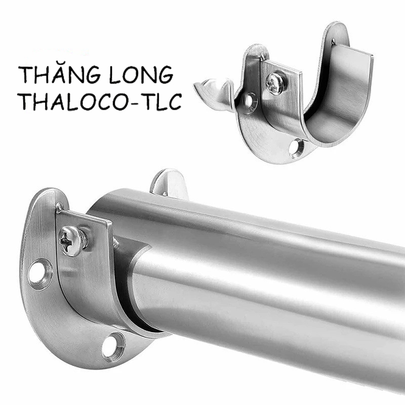 Giá đỡ thanh treo quần áo inox, giá đỡ mặt bích inox, kệ đỡ ống tròn MOGEE