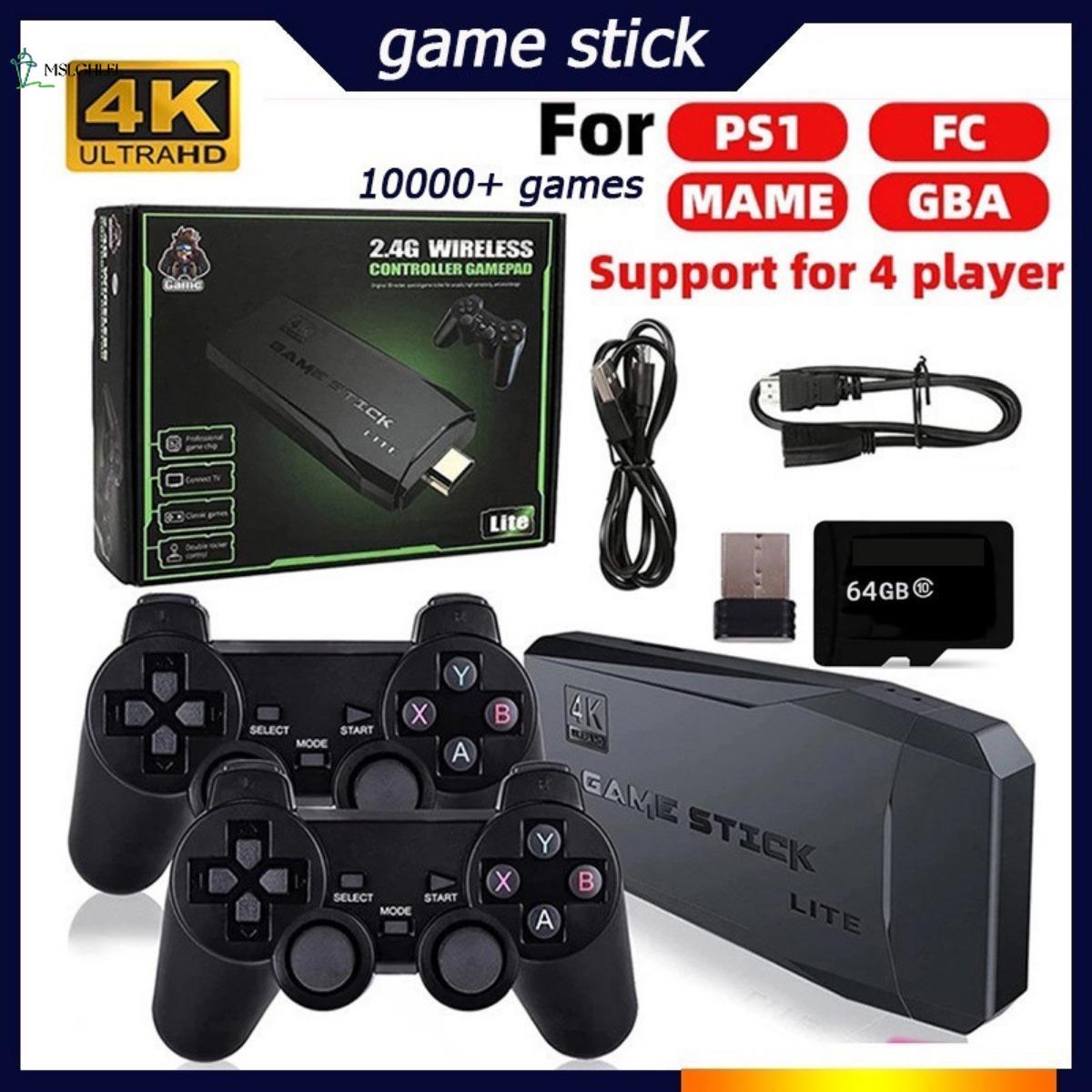 【MSLGHLEL】เครื่องเล่นเกมคลาสสิกแบบไร้สาย รองรับ 4K ภายในความจำ 64GB เกมมากกว่า 10,000 เกม เชื่อมต่อทีวีได้สะดวก ราคา 385 บาท*ส่งฟรี