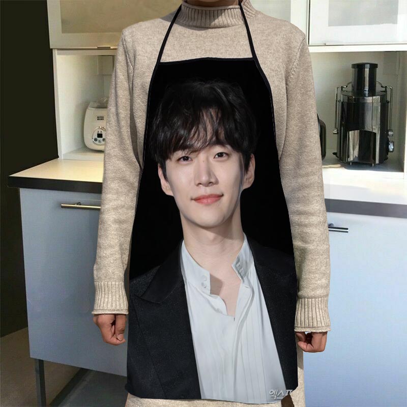 【In-demand】 Custom Lee Jun Ho Kitchen Apron Dinner Party Cooking Apron Baking Accessories Waterproof Fabric Printed Cleaning Tools