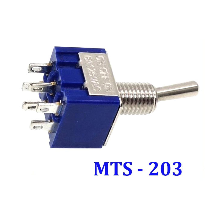 Công tắc gạt mts-203 6 chân 3 vị trí 2a 250vac