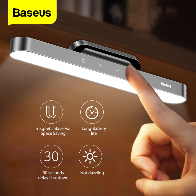 Baseus Từ tính Treo Đèn bàn LED Đèn bàn Treo Đèn ngủ không dây Cảm ứng cho
