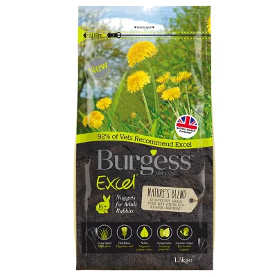Burgess Excel Nature's Blend for Adult Rabbits 1.5kg