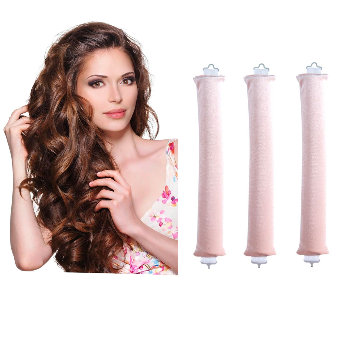 Heatless Hair Curler Sleep Curly Hair Stick Flexi Rods With Hook Sleep Curling Iron No Heat Curlers Overnight Heatless Curls - 4