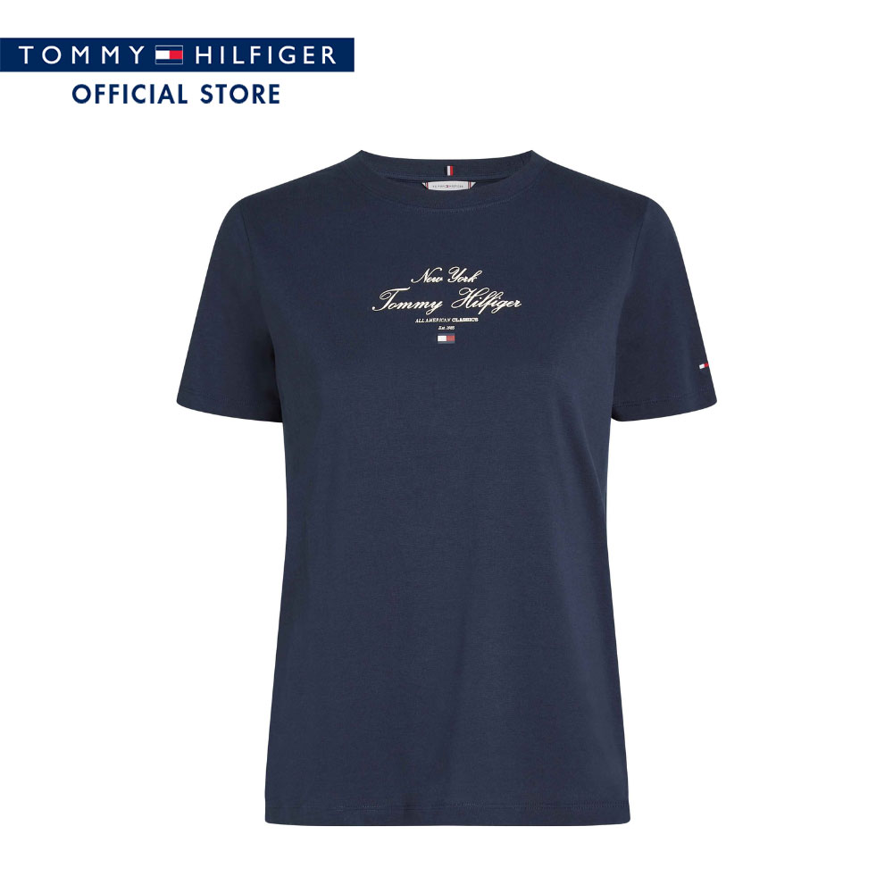 Tommy Hilfiger Women Tee Model WW0WW43895 C1G - Blue Regular Fit ราคา 2,331 บาท*ส่งฟรี