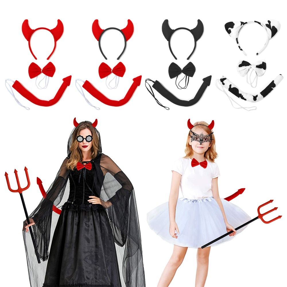 OUTMODED INTERSECT77OU5 Red Halloween Devil Costume Set Demon Costume