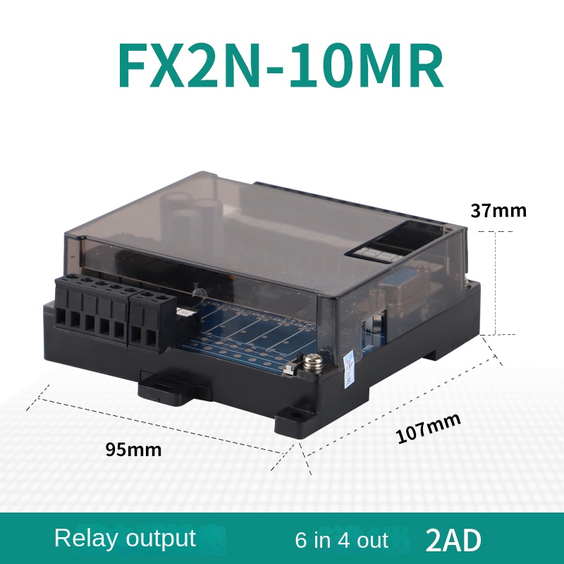 [FX2N] PLC5 FX2N-10MR 6 input 4 output relay 2ad | Tùy chọn FX2N-10/16/20/24/32MR/MT | 2AD | Relay/Transistor | 6-16 I/O | Tự Động Hóa Công Nghiệp