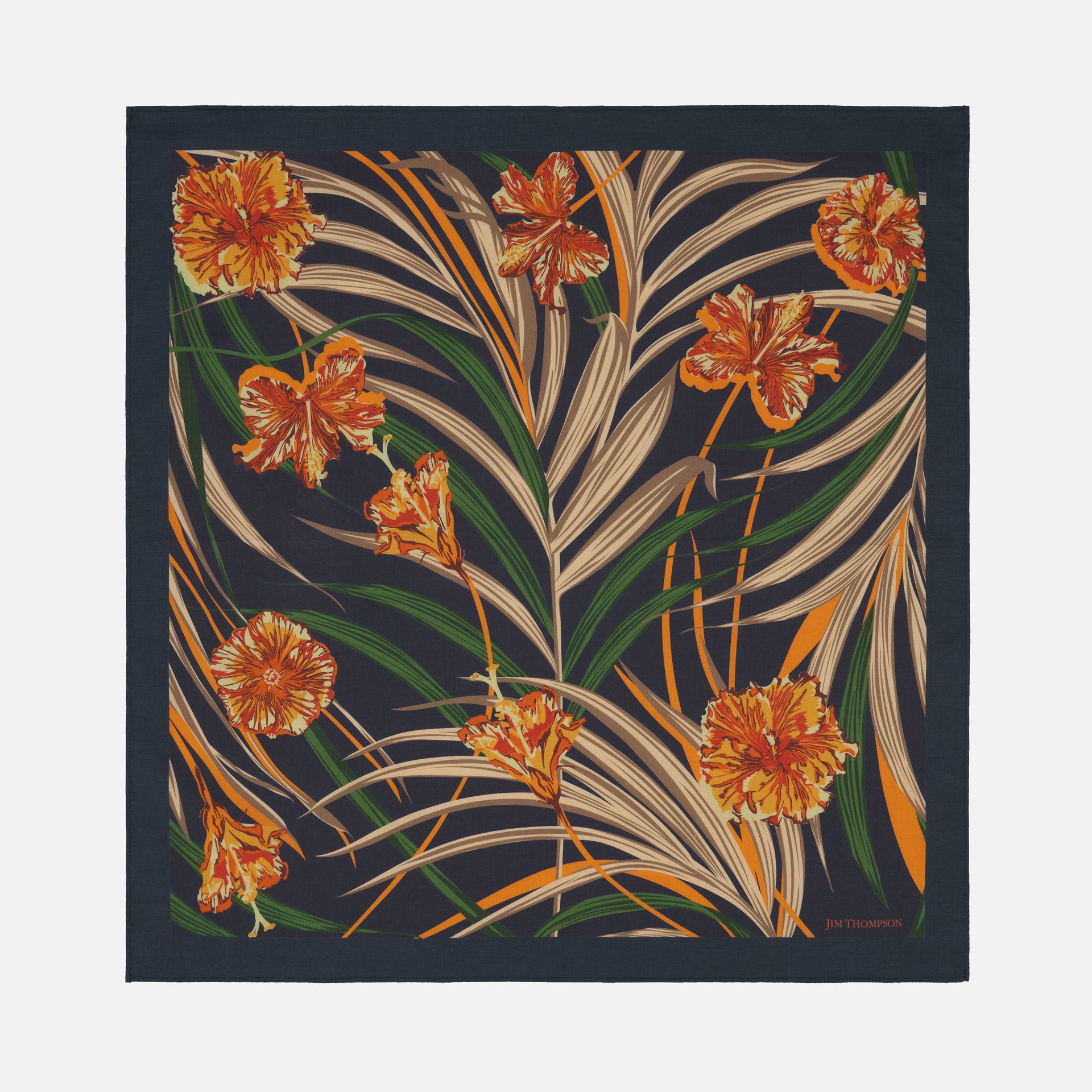 Bunga Raya Cotton Napkin - Navy ราคา 325 บาท*ส่งฟรี