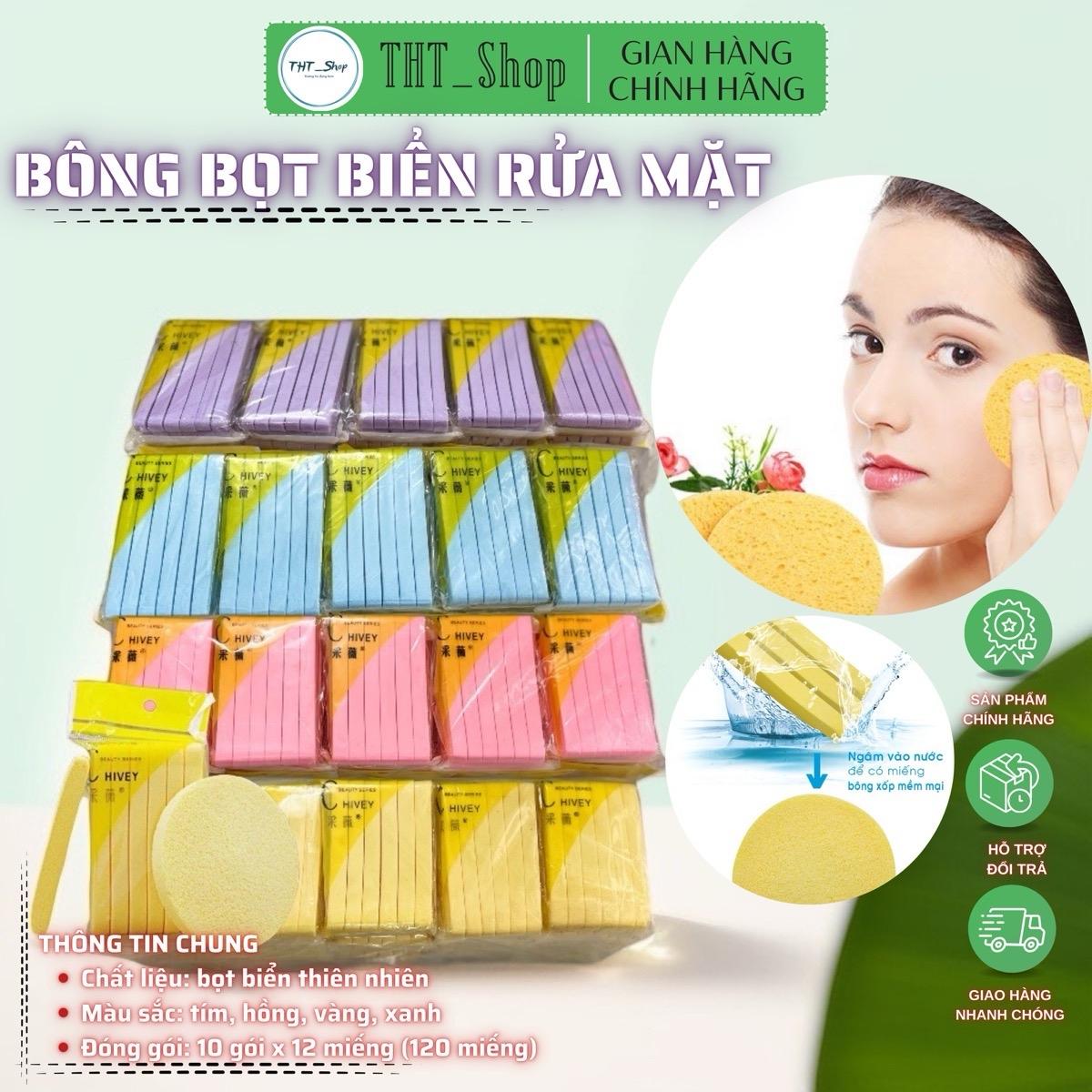 Combo 10 gói bông bọt biển - dùng để rửa mặt, tẩy trang, bông loại 1 mềm mịn Skincare