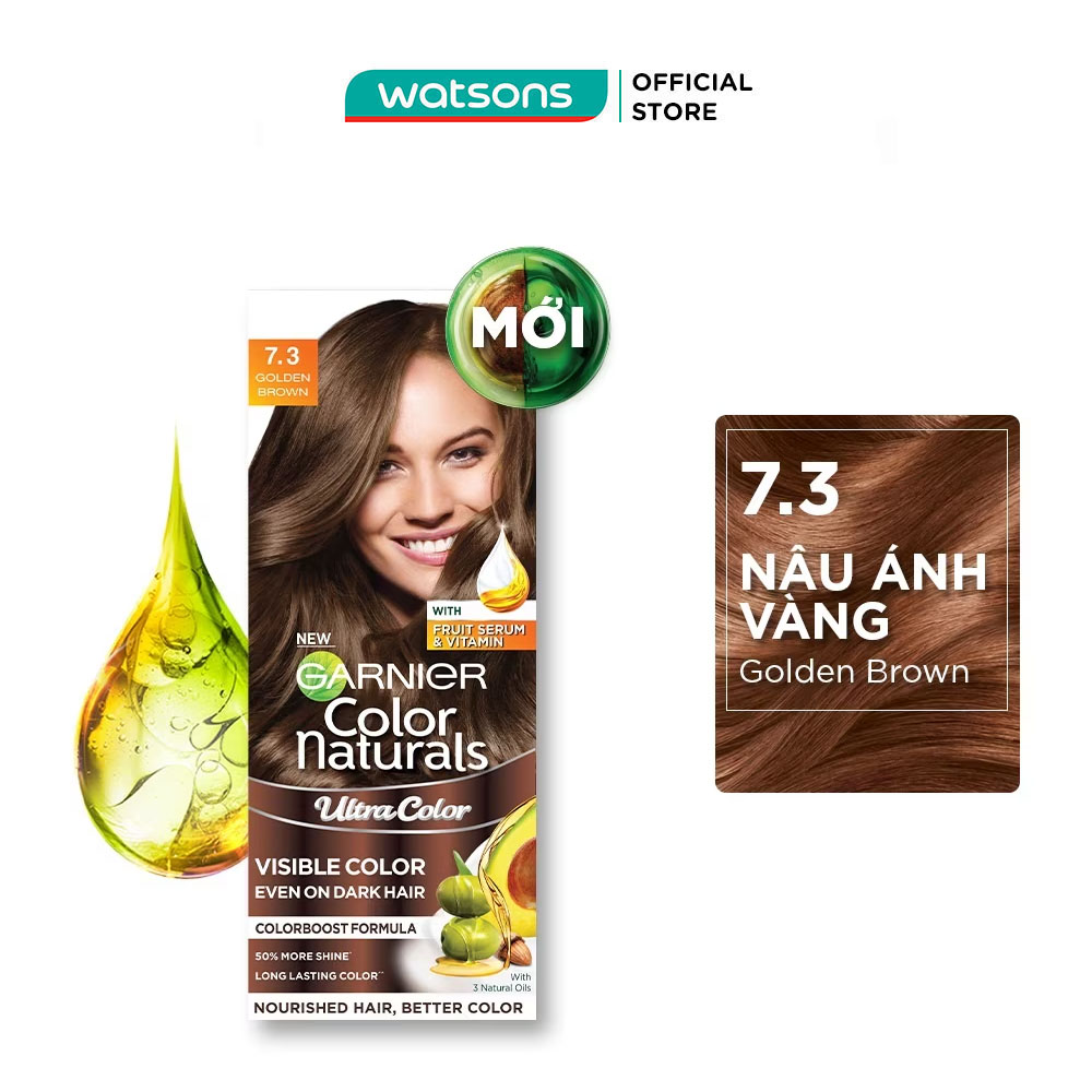  Kem Nhuộm Tóc Garnier Color Naturals Ultra Colors 50ml+50g+5ml 