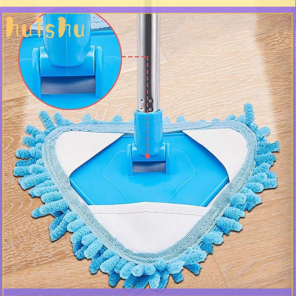 HUISHU Tam giác Cây lau nhà Đa chức năng Xoay 180 độ Cây lau nhà Mini  Làm sạch tường Cây lau nhà loại bỏ bụi