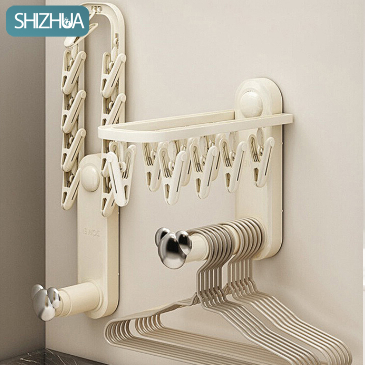 ที่จัดระเบียบไม้แขวนเสื้อ ที่เก็บไม้แขวนเสื้อ ไม้แขวนแบบตะขอ ยาวนานและทนทาน กันน้ำและกันความชื้น PET วัสดุ ราคา 82 บาท*ส่งฟรี