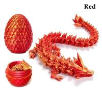 MXKJING L35 With Dragon Egg 3D Printed Articulated Dragon Fish Tank Crystal Dragon 3D Printed Dragon Egg Durable Figurine Crystal Dragon Fidget Toys For Home Decor