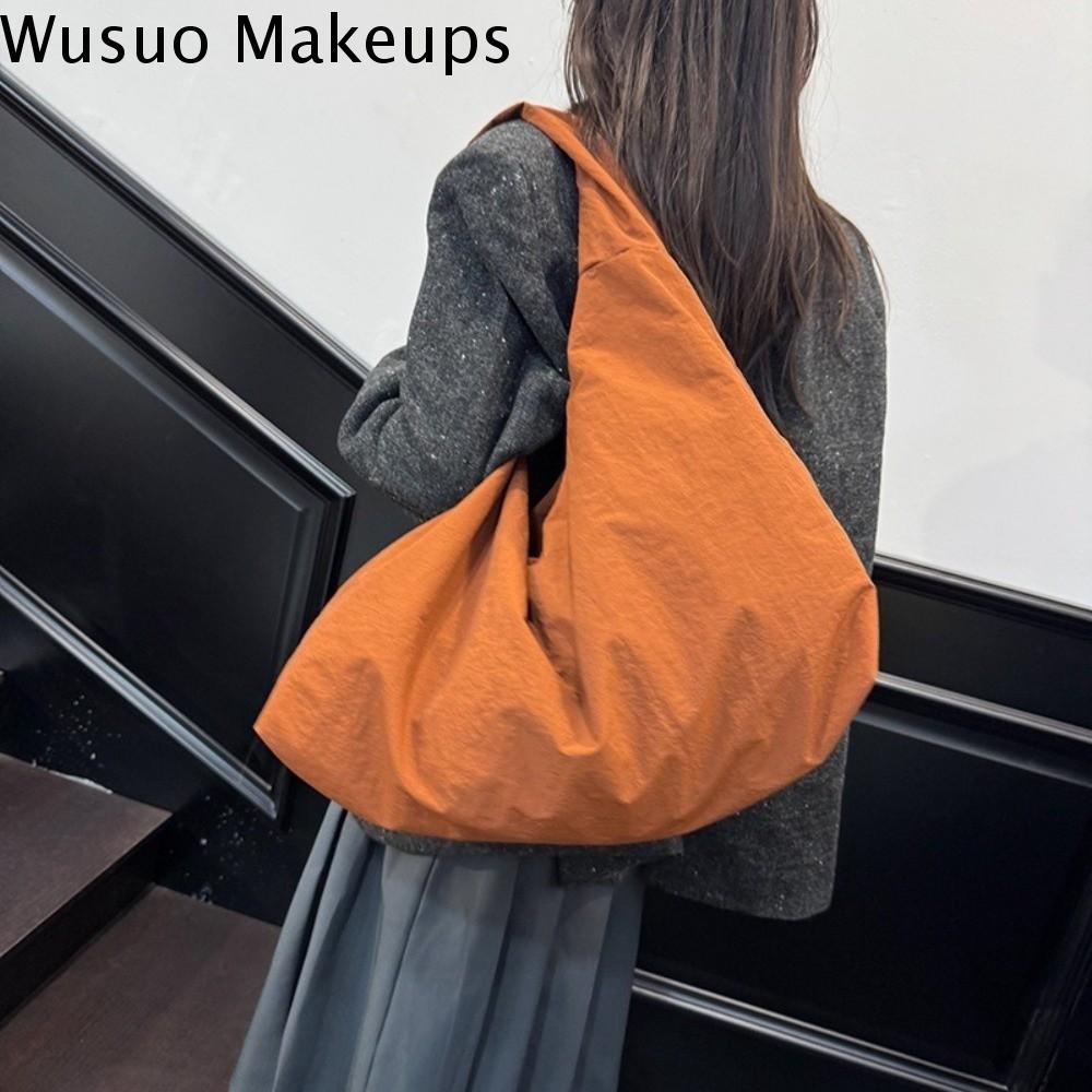 WUSUO Vải Túi đeo vai bằng nylon Khóa kéo Nhiều Ngăn Túi xách đa năng dùng khi đi làm Phù hợp với mọi đối thủ Màu đơn sắc Túi đựng đồ Ngoài trời