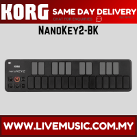 Korg nanoKEY2 - Midi Controller Slim Line USB Keyboard Black (nano Key2/nanokey2)