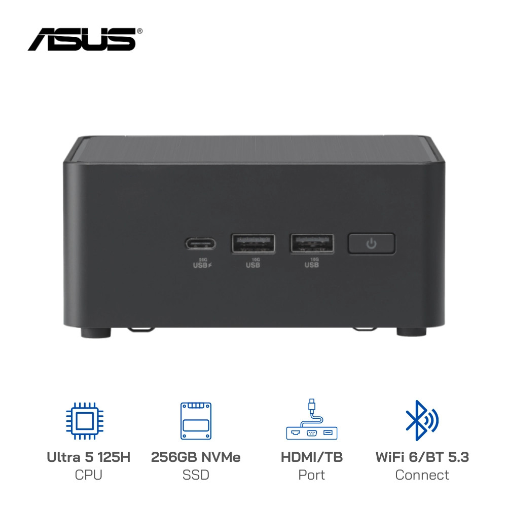 Asus NUC 14 PRO Mini PC Chính Hãng - CPU Intel U5-125H - 256GB NVMe SSD - 2x HDMI 2.1 - 2x DP 1.4a - VESA Mount - Wifi 6/Bluetooth 5.3