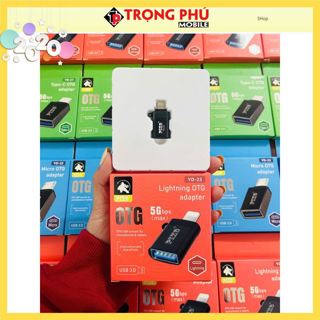 Đầu Chuyển OTG Piko YD-23 USB ra Lighting Ip Shop