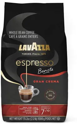Lavazza Espresso Barista Gran Crema Whole Coffee Bean Blend, 2.2-Pound Bag, Medium Espresso Roast