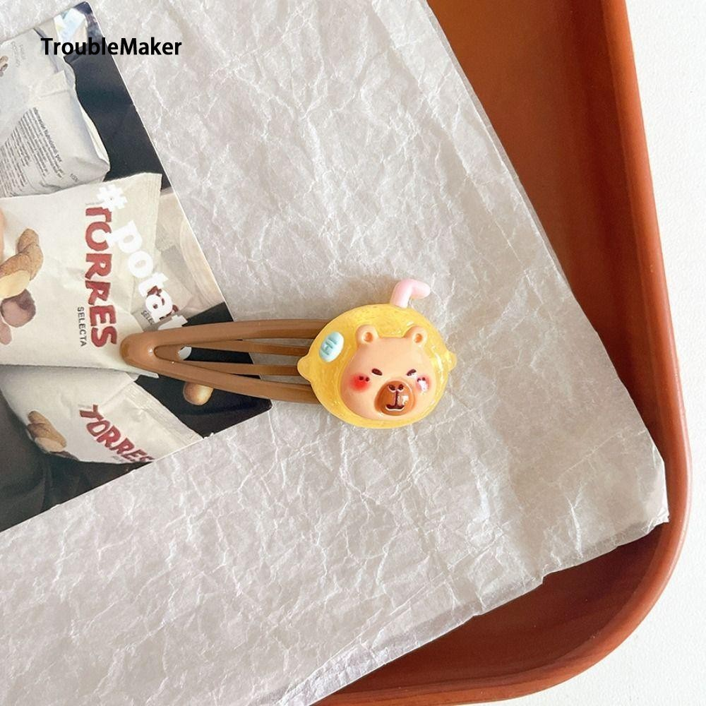 TroubleMaker Fujiou Capybara Bang Clip, Capybara Hair clip Korea Style Plastic, Sweet Hair clip Accessorie Duck Quartel Animal Barrettes Girls ราคา 10 บาท*ส่งฟรี
