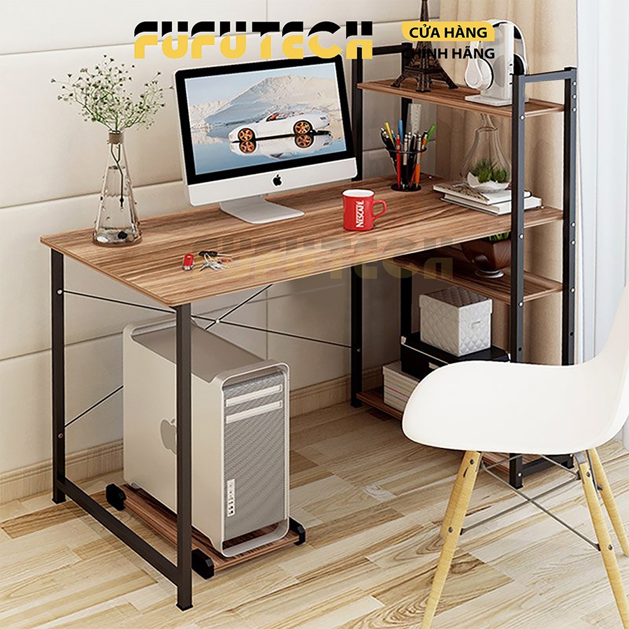 Bàn Làm Việc, Học Tập Liền Kệ Sách 3 Tầng Uzone 3 Fufutech Thiết Kế Thông Minh Giúp Tối Ưu Không Gian Làm Việc Học Tập