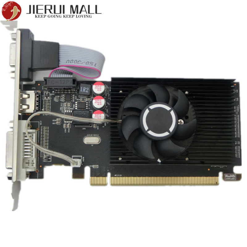 Hd6450 Bộ thẻ đồ họa 2GB GDDR3 64bit VGA DVI Card đồ họa Hỗ trợ giao diện PCI Express 2.0