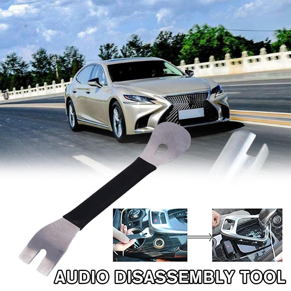 1Pc Car Trim Removal Tool Stainless Steel Durable Two-end Pry Trim Fastener Driver Removal Audio Tools Panel Terminal Door Level G5I1